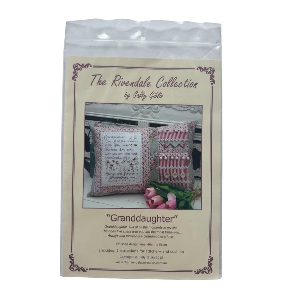 Rivendale Collection Granddaughter Embroidery Pillow Design Instructions Giblin